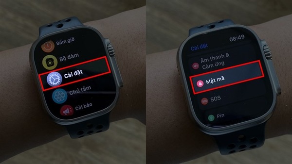 Thiết lập mật khẩu trên Apple Watch